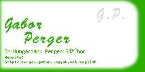 gabor perger business card